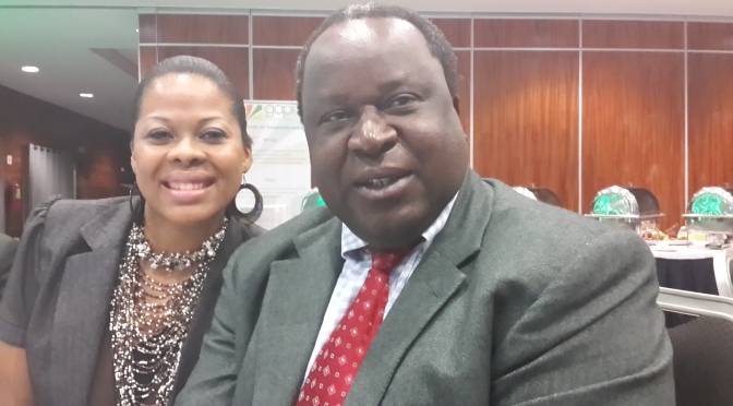 Business Director Tania Tome with Tito Mboweni – Former Governor of the South African Reserve Bank